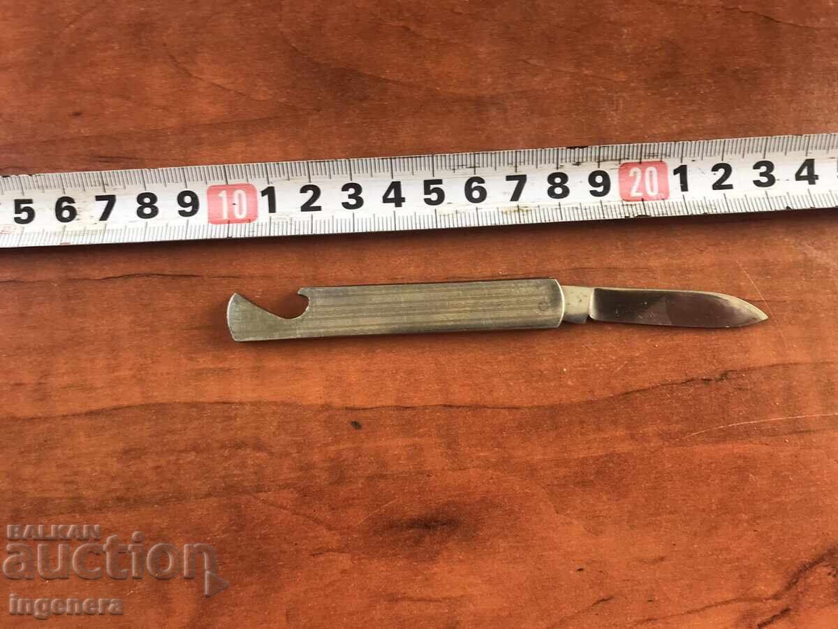 FOLDING KNIFE, OLD SHAFT, MARKED BLADE - 6