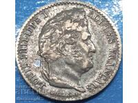 France 1/4 franc 1845 Louis Philippe silver - rare