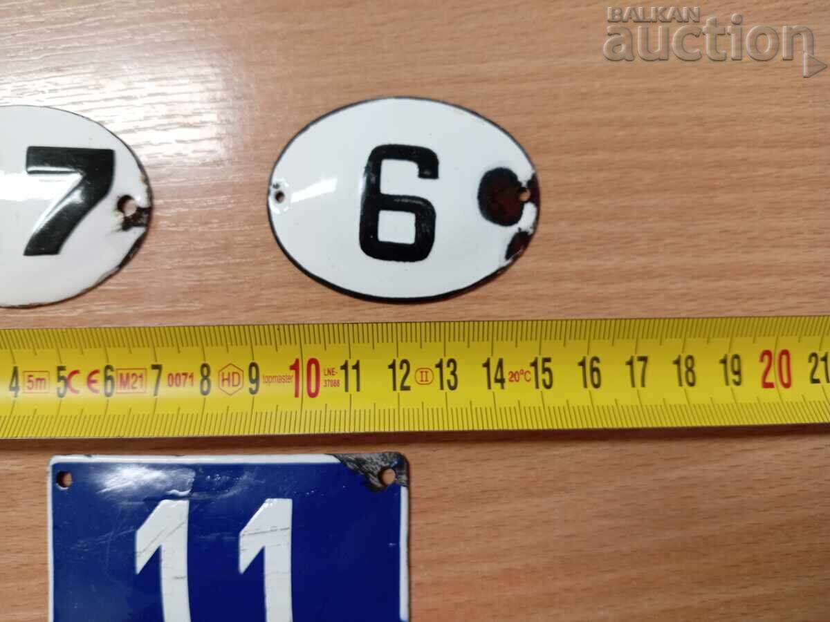 Delivery of lot of mini enamel plates 3 pieces Delivery of lot of mini enamel plates 3 pieces