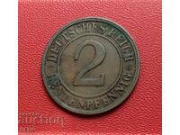 Γερμανία-2 pfennig 1923 D-Μόναχο-σπάνια χρονιά