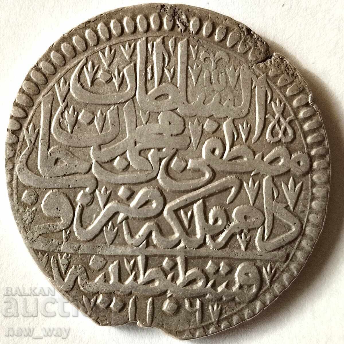 Turcia otomană Mustafa II 1106 АH Kurush Varianta rară! Turcia otomană Mustafa II 1106 АH Kurush Varianta rară!