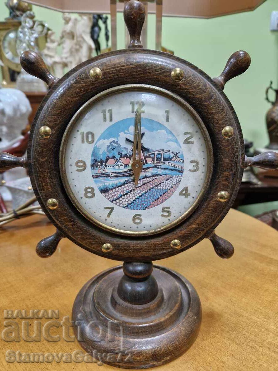 Auction Beautiful antique mechanical table clock Auction Beautiful antique mechanical table clock