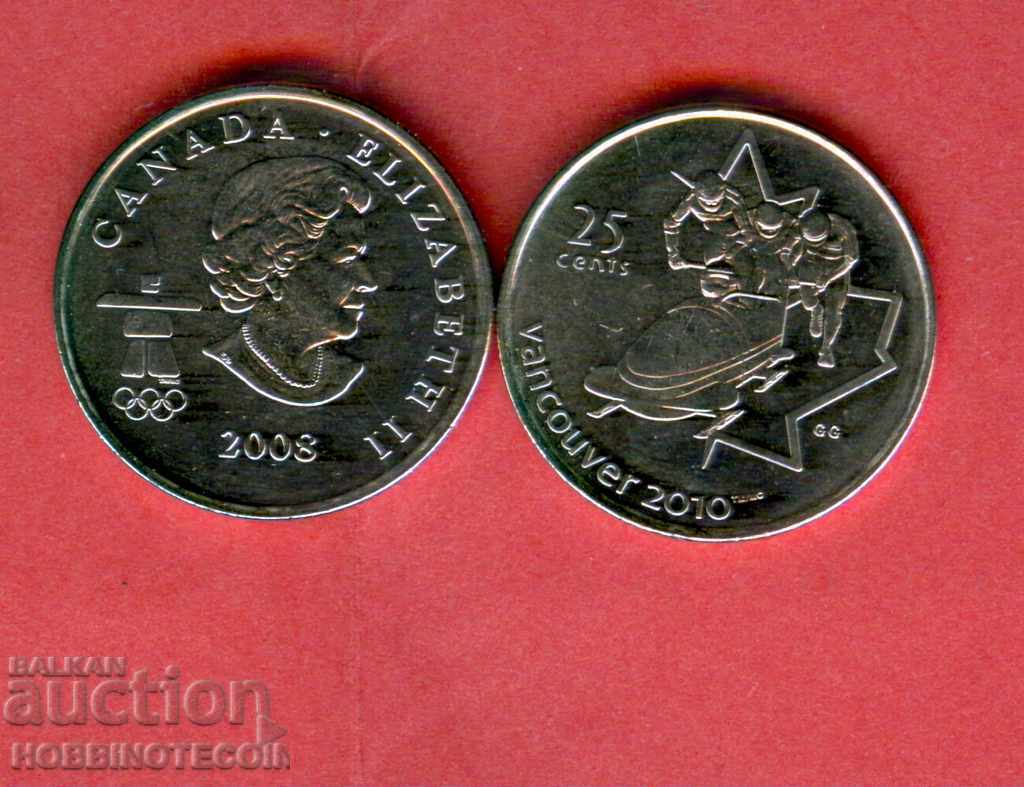 CANADA CANADA 25 VANCOUVER WINTER OLYMPICS BOBSLEEVE 2008 UNC