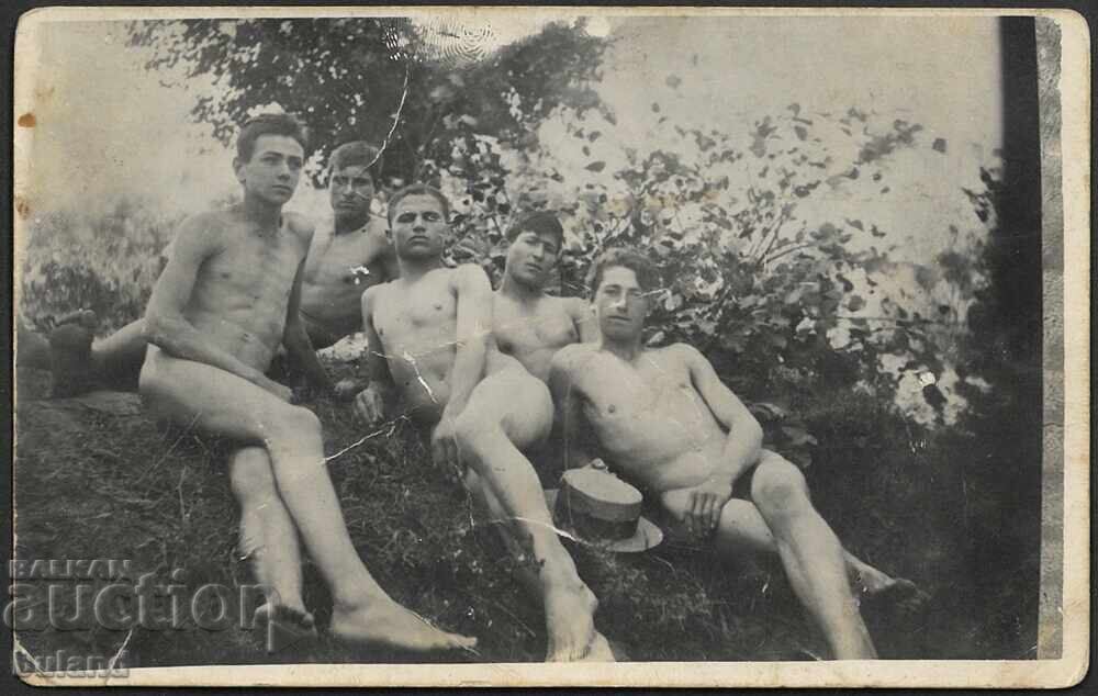 Regatul Bulgariei Fotografie 1925 Naked Men Outing Youth