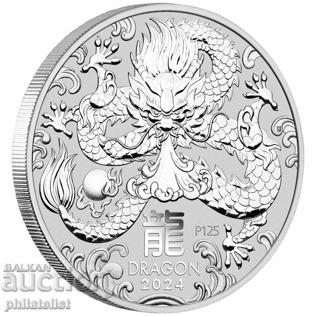 Australia 2024 - Anul Lunar al Dragonului - 2 oz - 2 oz