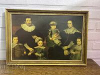 O reproducere veche unică a unui tablou „Portret de familie 1630