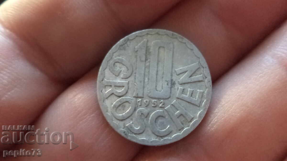 Austria 10 groschen, 1952