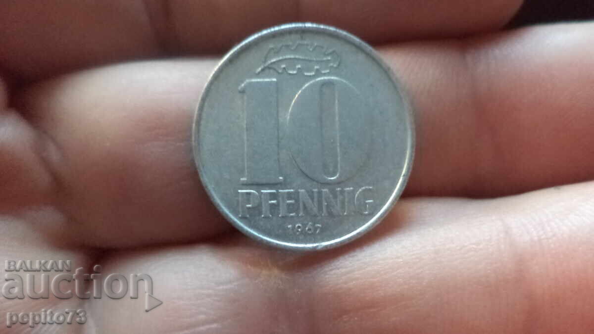 Γερμανία - GDR 10 pfennig, 1967