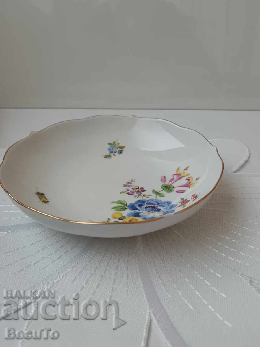 Auction Meissen, Meissen, bowl/plate, crossed swords print Auction Meissen, Meissen, bowl/plate, crossed swords print