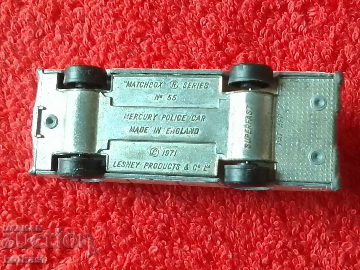 Old model MATCHBOX ENGLAND LESNEY 1971 MERCURY POLICE CAR - 6 Old model MATCHBOX ENGLAND LESNEY 1971 MERCURY POLICE CAR - 6