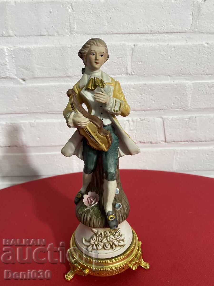 Unique biscuit porcelain figure with marking