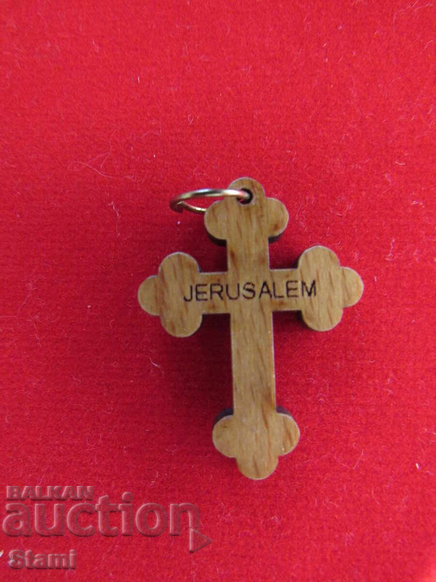 A wooden cross made of olive from Jerusalem, consecrated at the Holy Sepulcher-3