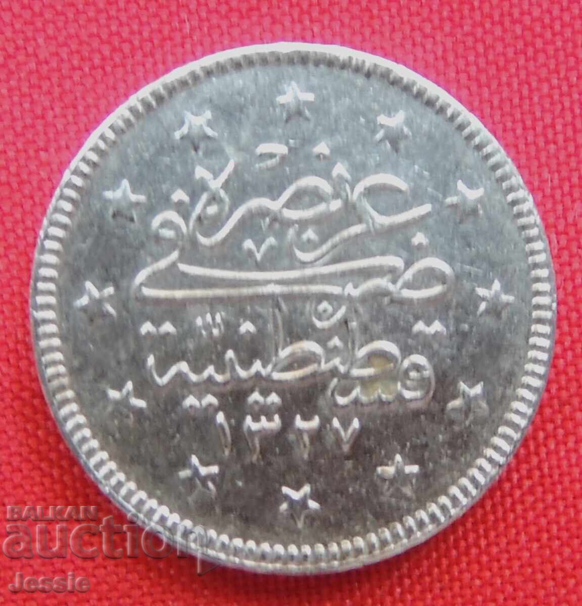 2 kurusha 1327/1 Ottoman Empire silver COMPARE AND EVALUATE !