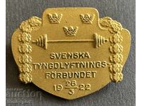 990 Sweden sign Swedish Weightlifting Federation Barbells