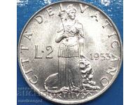 Vatican 2 Lira 1953