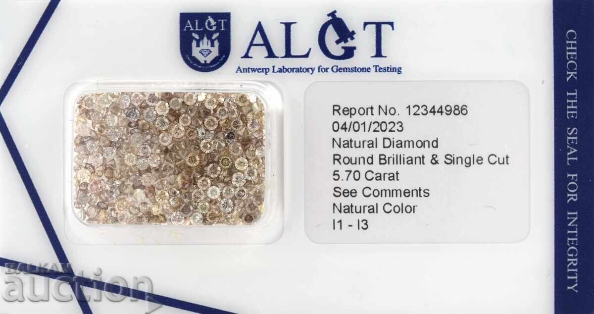 Diamond 5.70 ct factory sealed