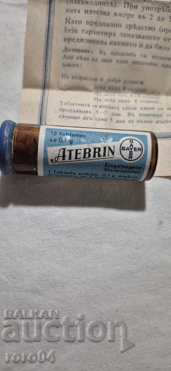 BAYER - ATEBRIN - WW II with price 31.20 BGN | € 15.95 BAYER - ATEBRIN - WW II with price 31.20 BGN | € 15.95