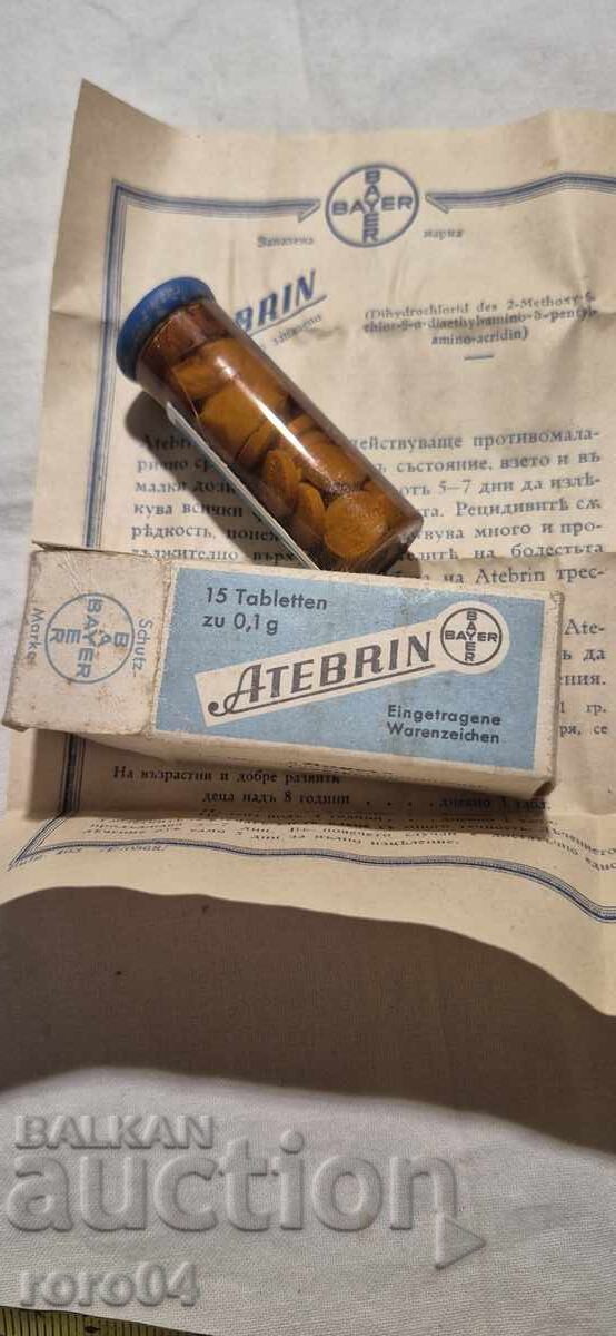 Livrarea BAYER - ATEBRIN - WW II