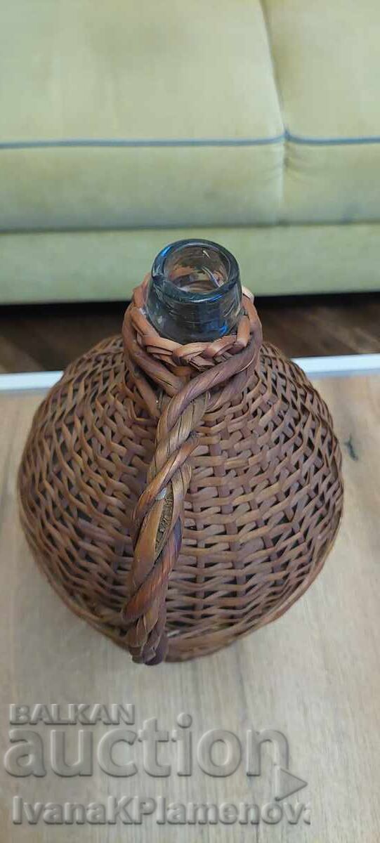 Vintage knitted damajana, excellent height 40cm - 6