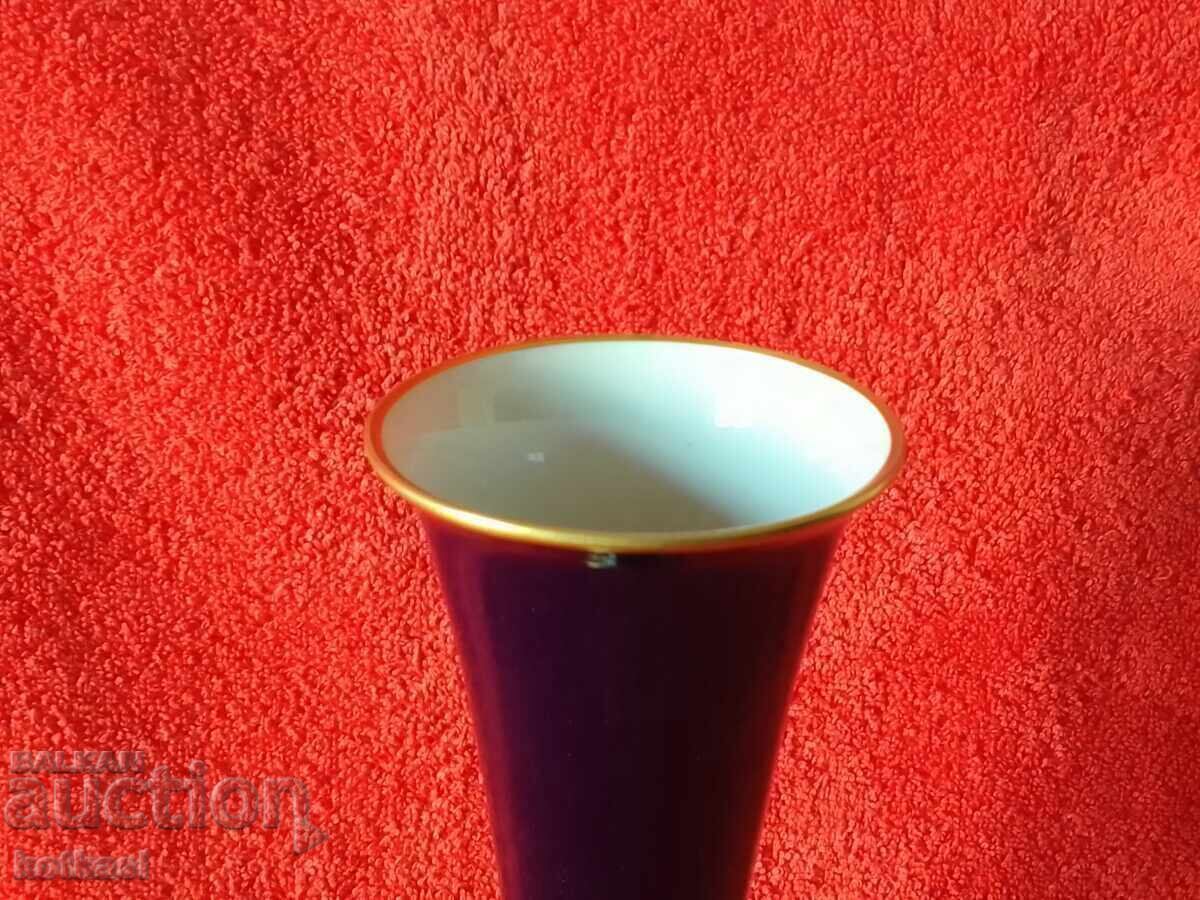 Delivery of Old porcelain Vase Cobalt gilt Bavaria KRONEN BURGKUNST