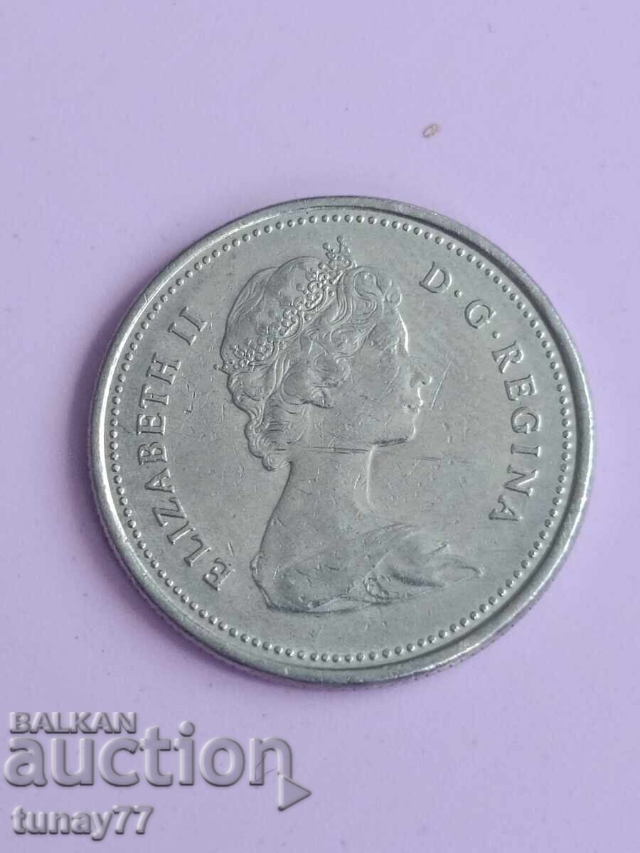 MONEDA DE COLECȚIE VECHE 25 de cenți 1982