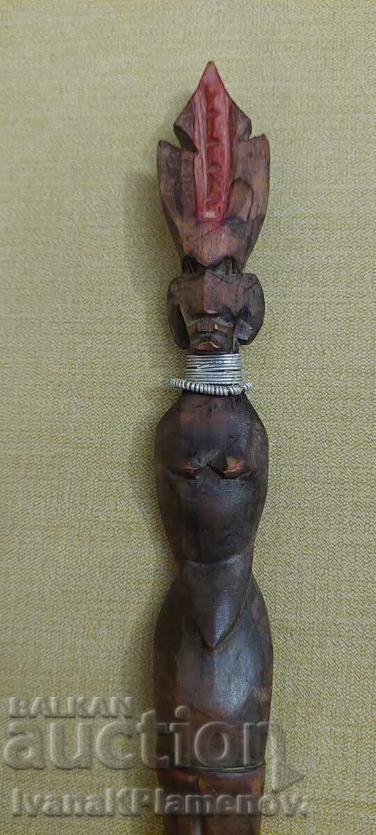 Licitație Sculptură în lemn Africa pentru colecționari 60cm