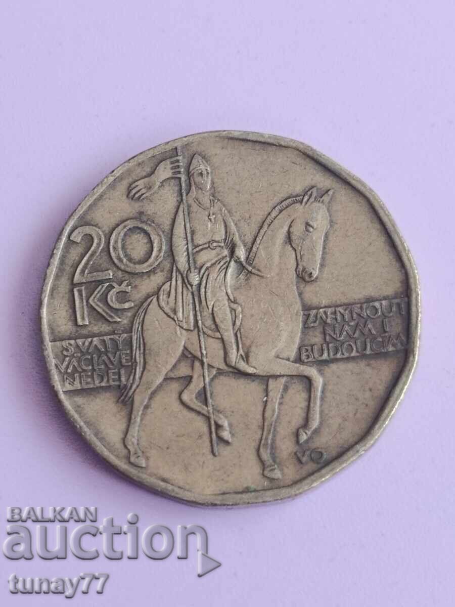 MONEDA DE COLECȚIE VECHE 20 de coroane 1999