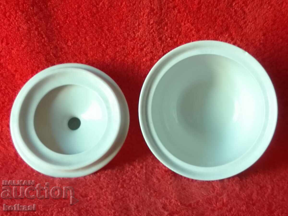 Auction  Old porcelain bowl sugar bowl Cobalt GDR JLMENAU GERMANY