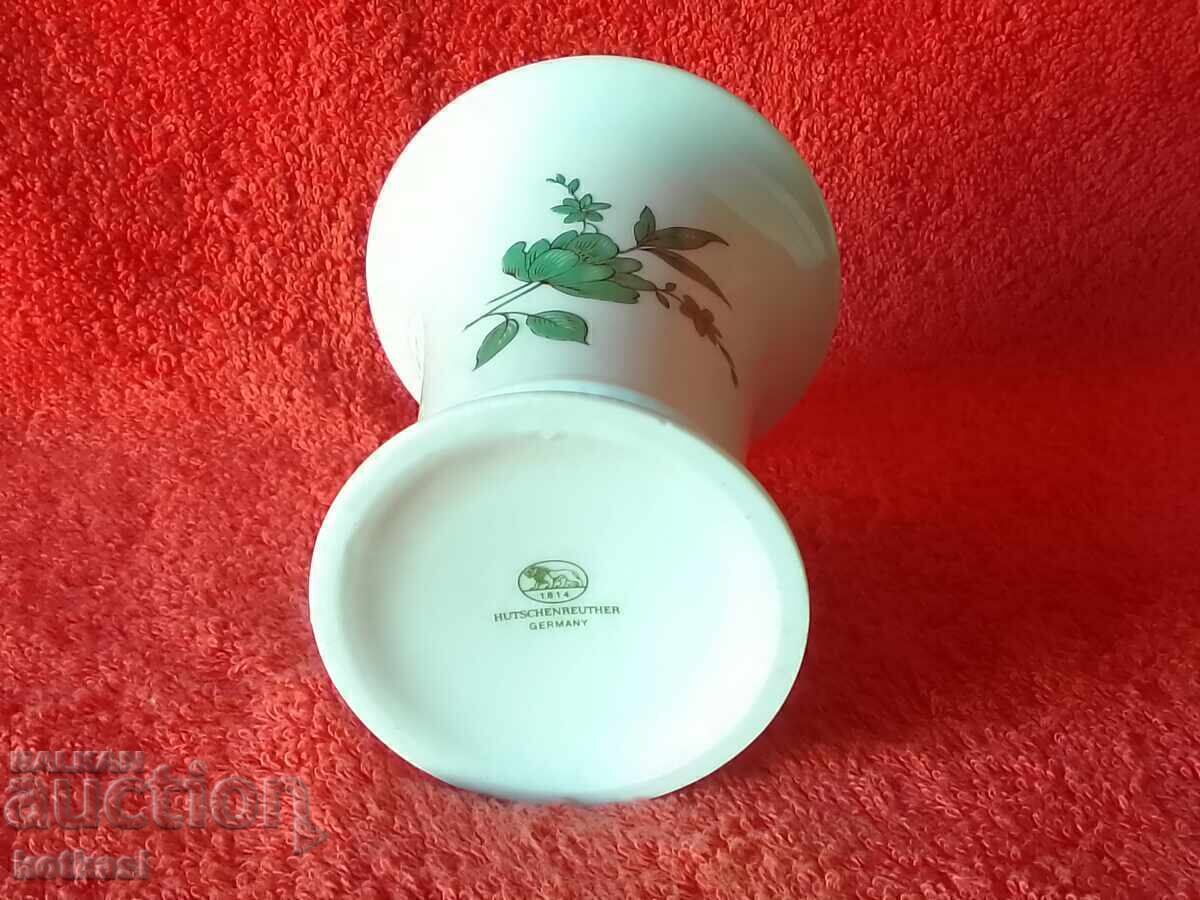 Old porcelain vase Hutschenreuther Germany flowers gilding - 6 Old porcelain vase Hutschenreuther Germany flowers gilding - 6