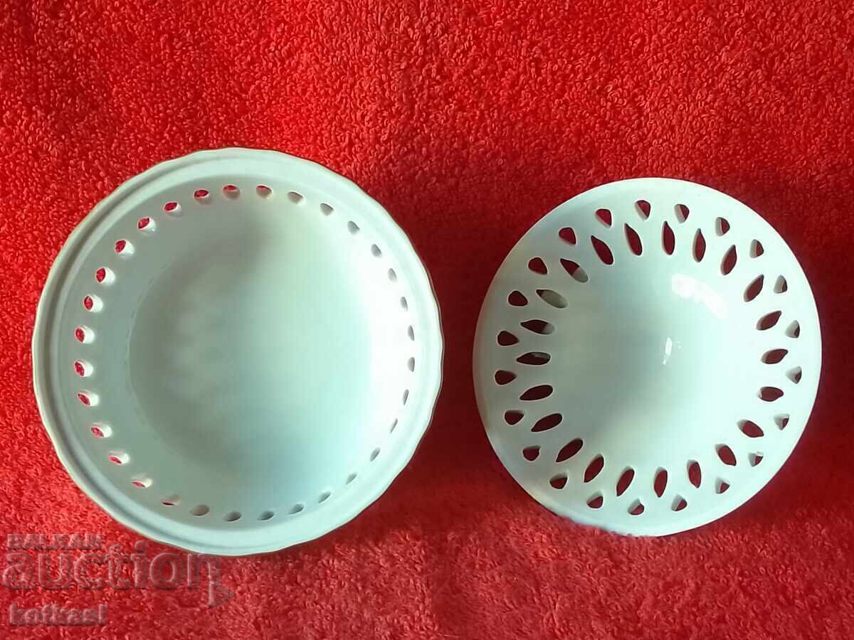 Auction Porcelain openwork bowl gilding Embossed flowers handmade Auction Porcelain openwork bowl gilding Embossed flowers handmade