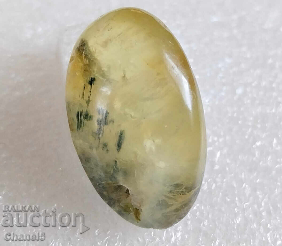 NATURAL PRENHITE WITH TOURMALINE AND EPIDOT - 46.20 ct - (150) with price 15.00 BGN | € 7.67 NATURAL PRENHITE WITH TOURMALINE AND EPIDOT - 46.20 ct - (150) with price 15.00 BGN | € 7.67