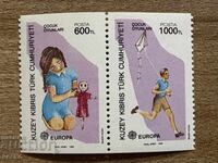 Turkish Cyprus - Stamps Europe - Children's Games (1989) MNH