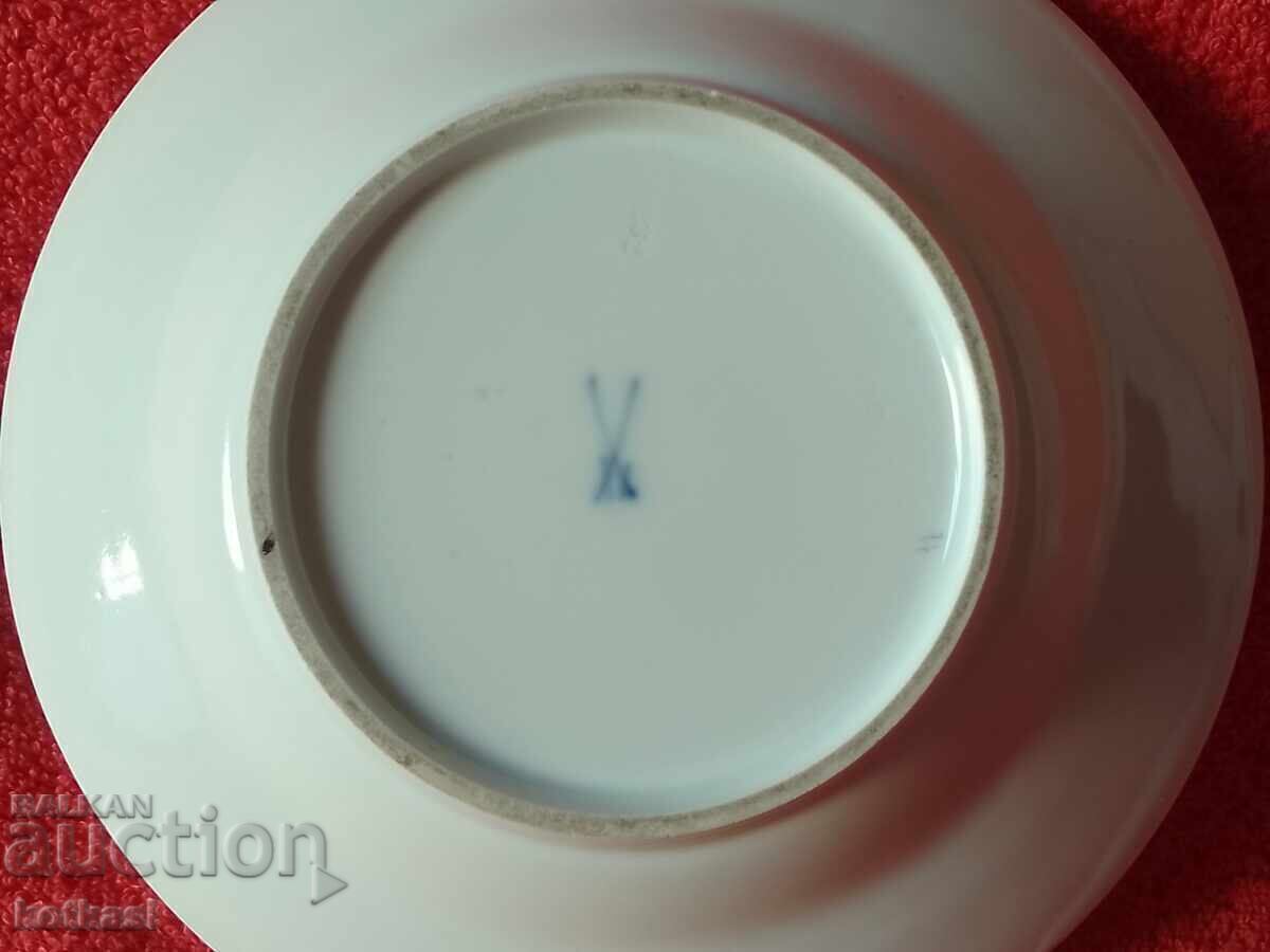 Old porcelain plate Germany Meissen Meissen gilding flowers - 7 Old porcelain plate Germany Meissen Meissen gilding flowers - 7