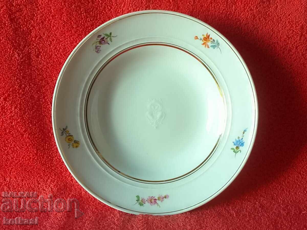 Old porcelain plate Germany Meissen Meissen gilding flowers Old porcelain plate Germany Meissen Meissen gilding flowers