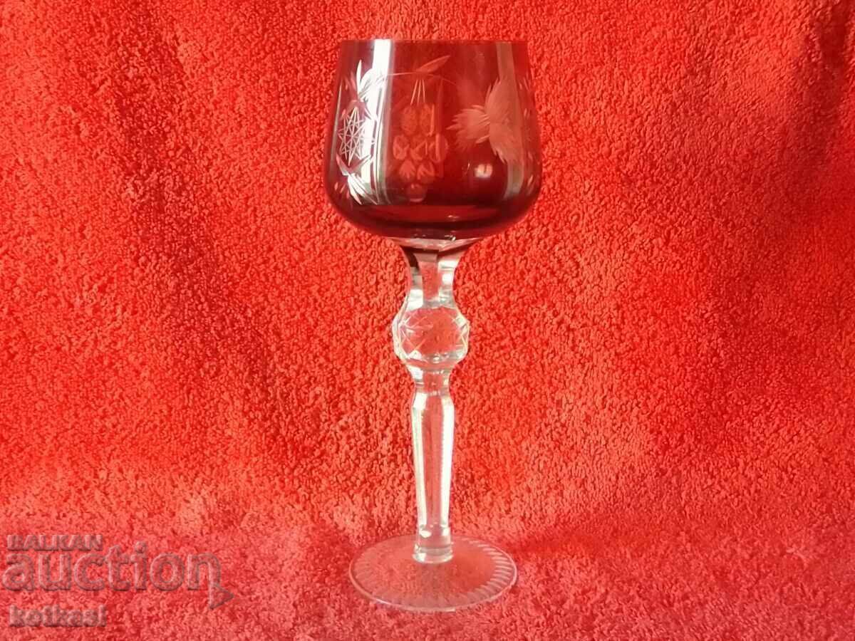 Old colored solid crystal glass Germany with price 75.50 BGN | € 38.60