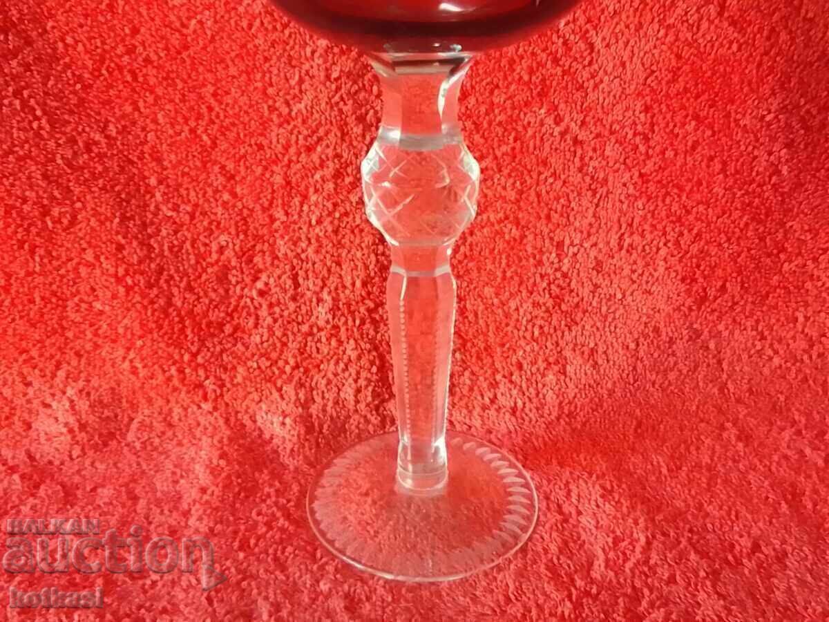 Auction  Old colored solid crystal glass Germany