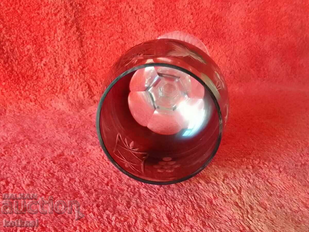 Old colored solid crystal glass Germany - 6