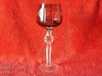 Old colored solid crystal glass Germany