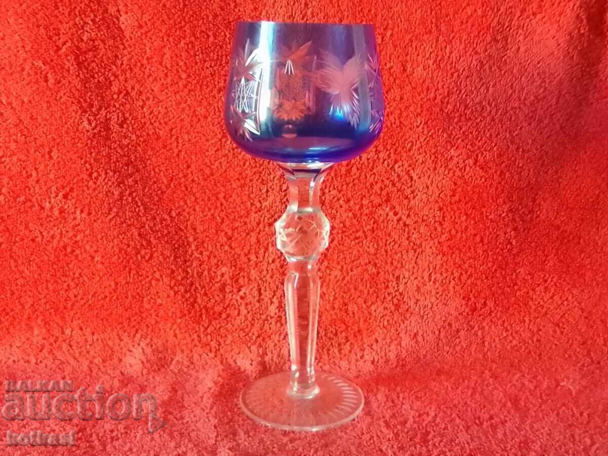Old colored solid crystal glass Germany with price 75.50 BGN | € 38.60 Old colored solid crystal glass Germany with price 75.50 BGN | € 38.60