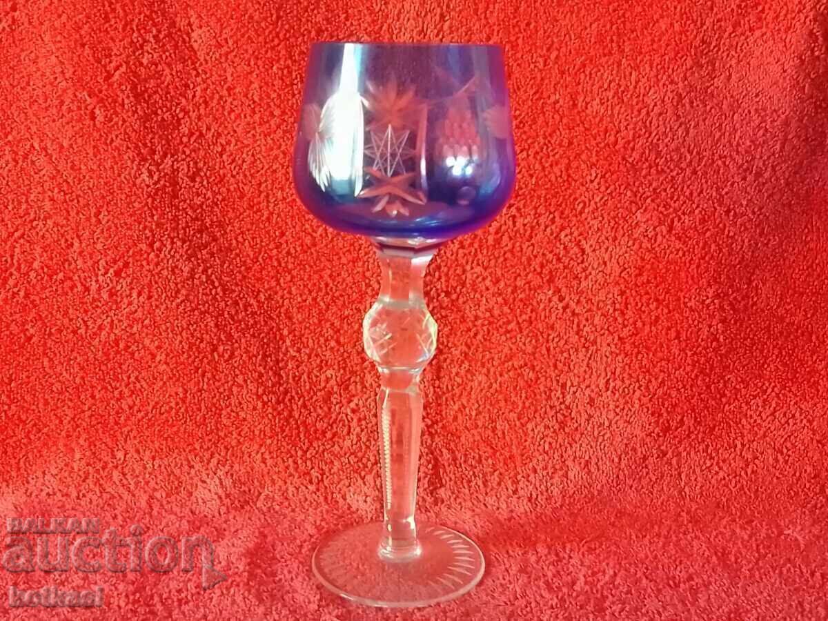 Old colored solid crystal glass Germany Old colored solid crystal glass Germany