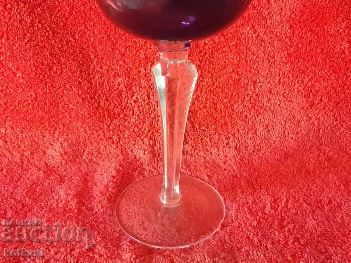 Аукцион Стара цветна масивна кристална чаша Германия