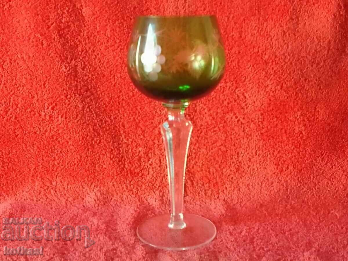 Old colored solid crystal glass Germany with price 55.50 BGN | € 28.38 Old colored solid crystal glass Germany with price 55.50 BGN | € 28.38