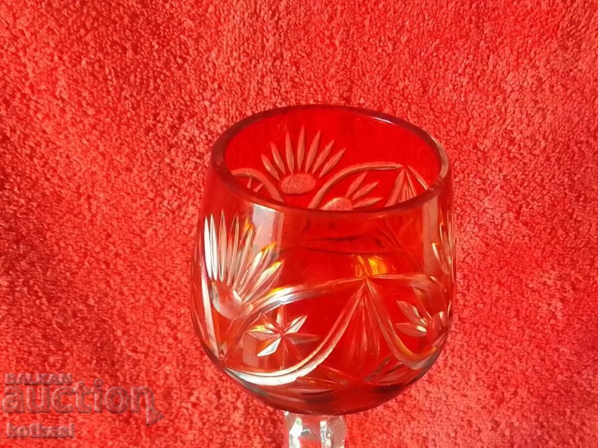 Livrarea Sticlă de cristal masiv colorată veche Germania Livrarea Sticlă de cristal masiv colorată veche Germania