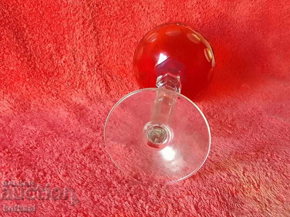 Old colored solid crystal glass Germany - 7