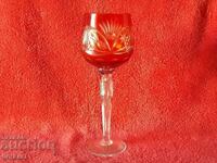 Old colored solid crystal glass Germany