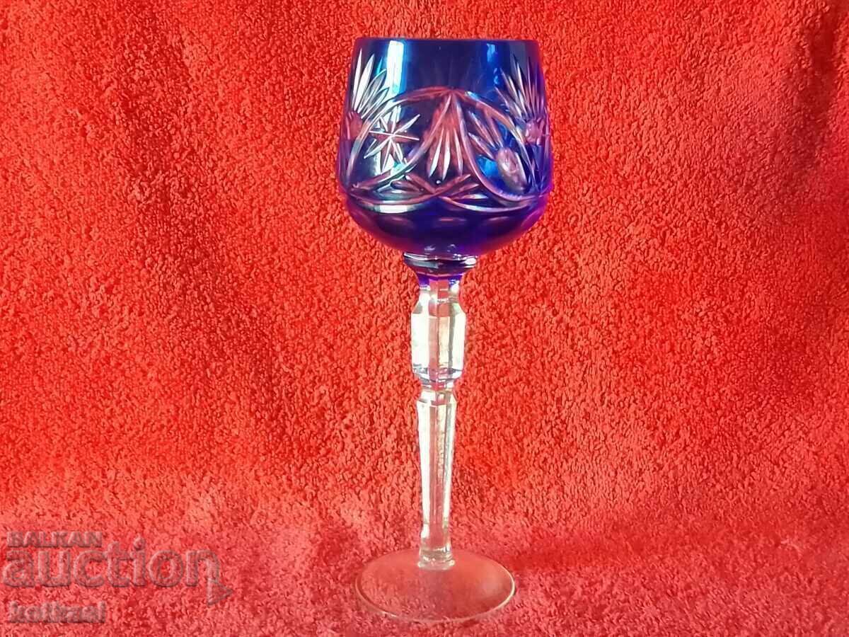 Old colored solid crystal glass Germany with price € 18.00 | 35.20 BGN Old colored solid crystal glass Germany with price € 18.00 | 35.20 BGN