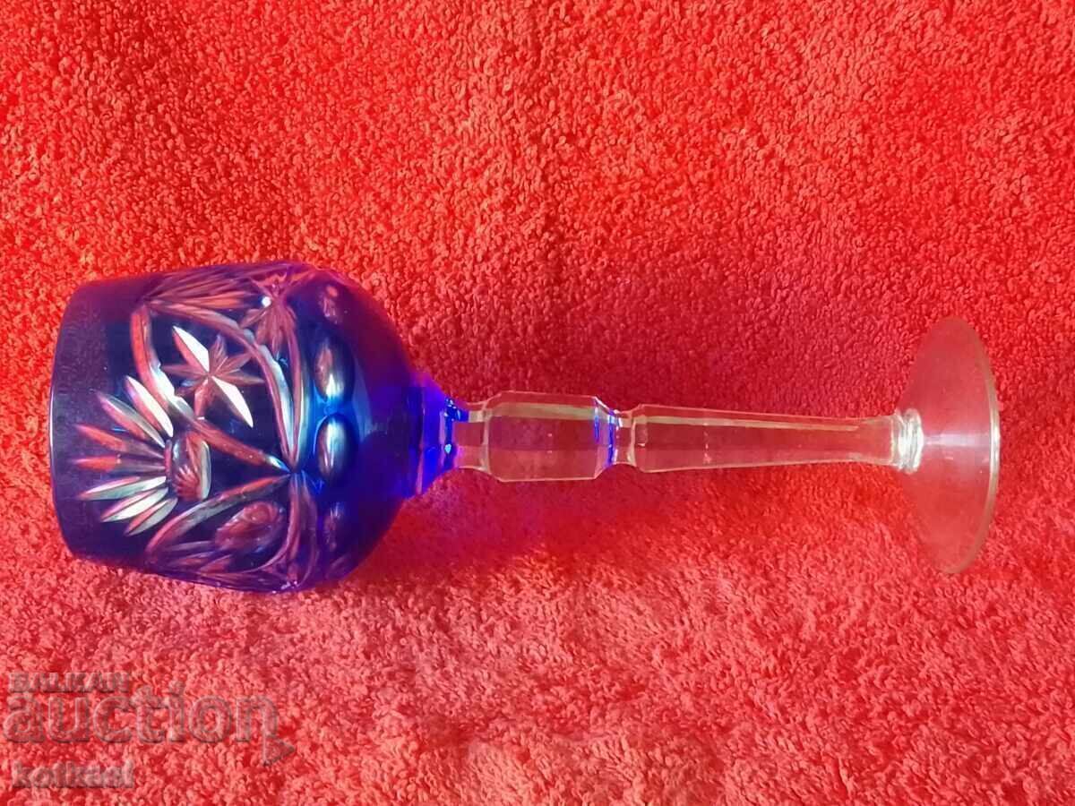 Old colored solid crystal glass Germany - 5 Old colored solid crystal glass Germany - 5