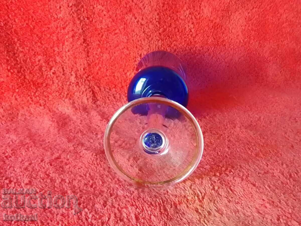 Old colored solid crystal glass Germany hand decorated - 7 Old colored solid crystal glass Germany hand decorated - 7