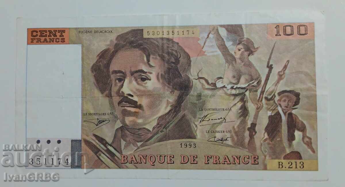 100 franci 1993 Franta Bancnota franceza 100 franci Franta