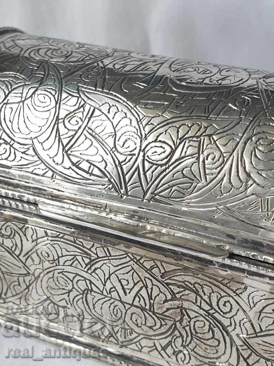 A silver box with price 360.00 BGN | € 184.07